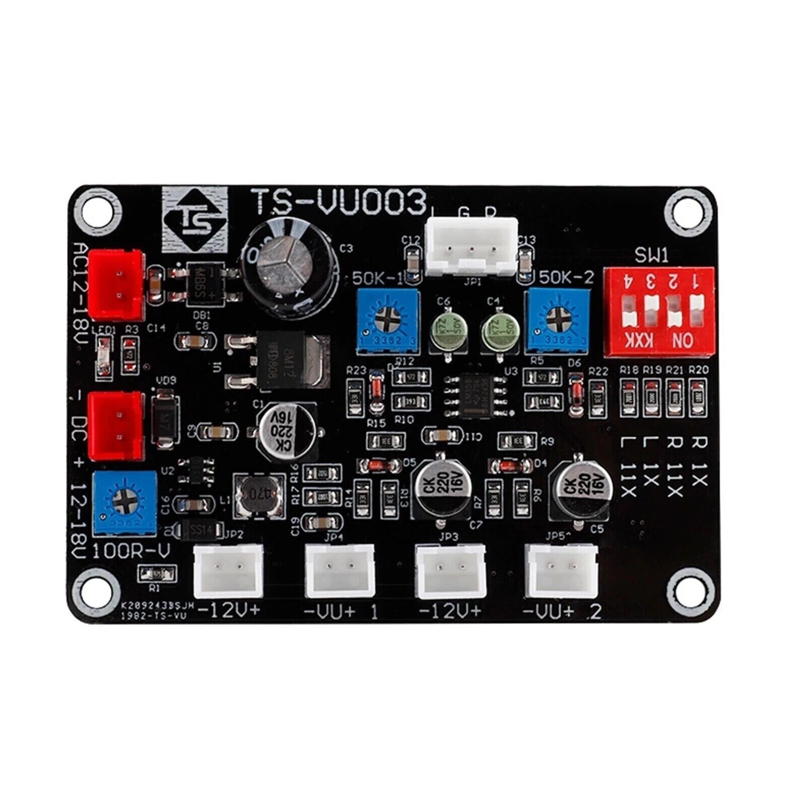 2x P-134 VU Meter Post-Amplifier Audio DB Header Backlight w/ Driver Board