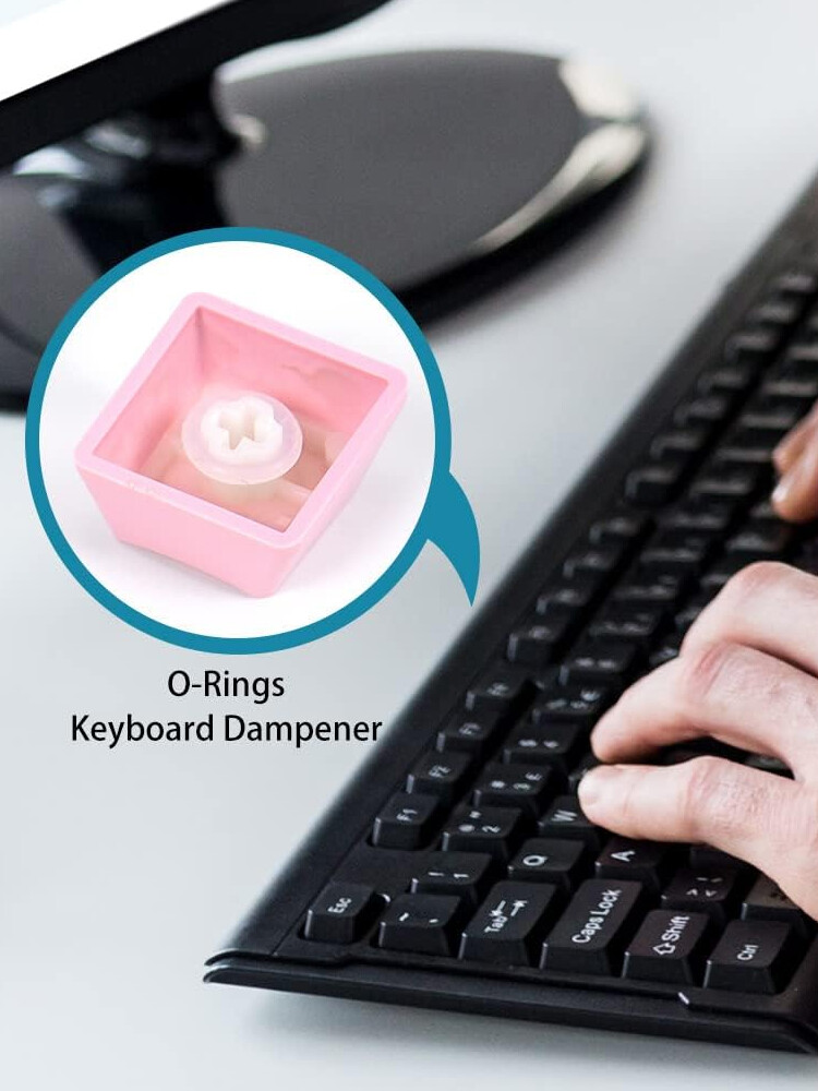 108Pcs White Keycap Rubber O-Ring Switch Sound Dampeners For Cherry MX Keyboards