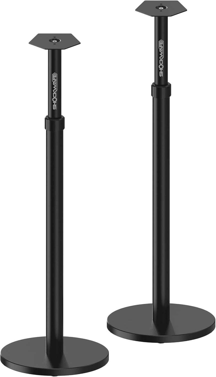 Shockwafe Wireless 11.2.6 Speaker Stands (Set of 2) | Adjustable Height, Integra
