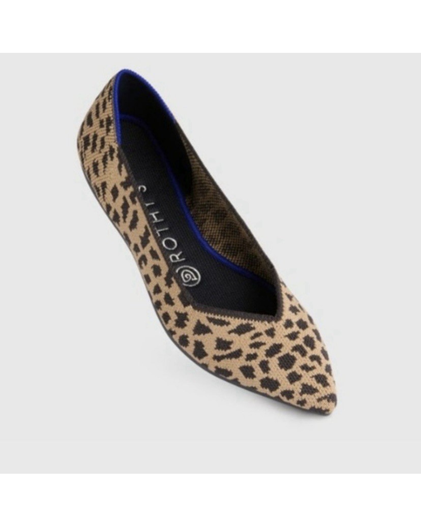 Rothy’s The Point Flats Women’s 8 Leopard Print