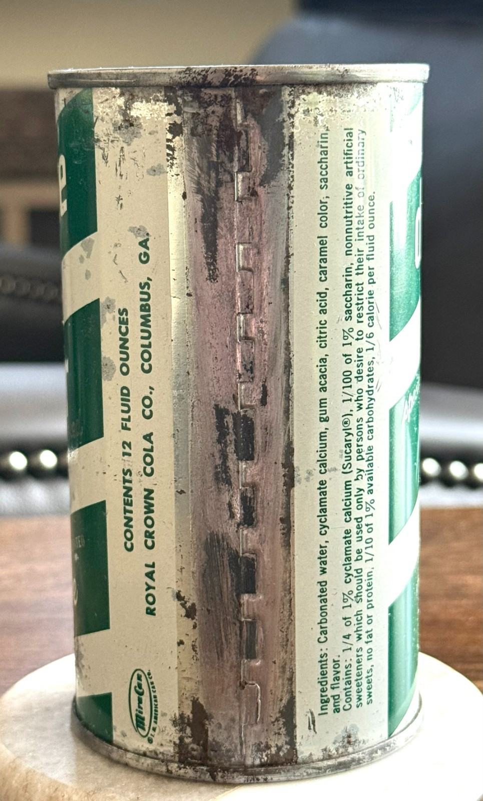 *Elusive* 12 oz. Diet Rite Ginger Beverage Flat Top Soda Can-Pre-Zip Code (1958)