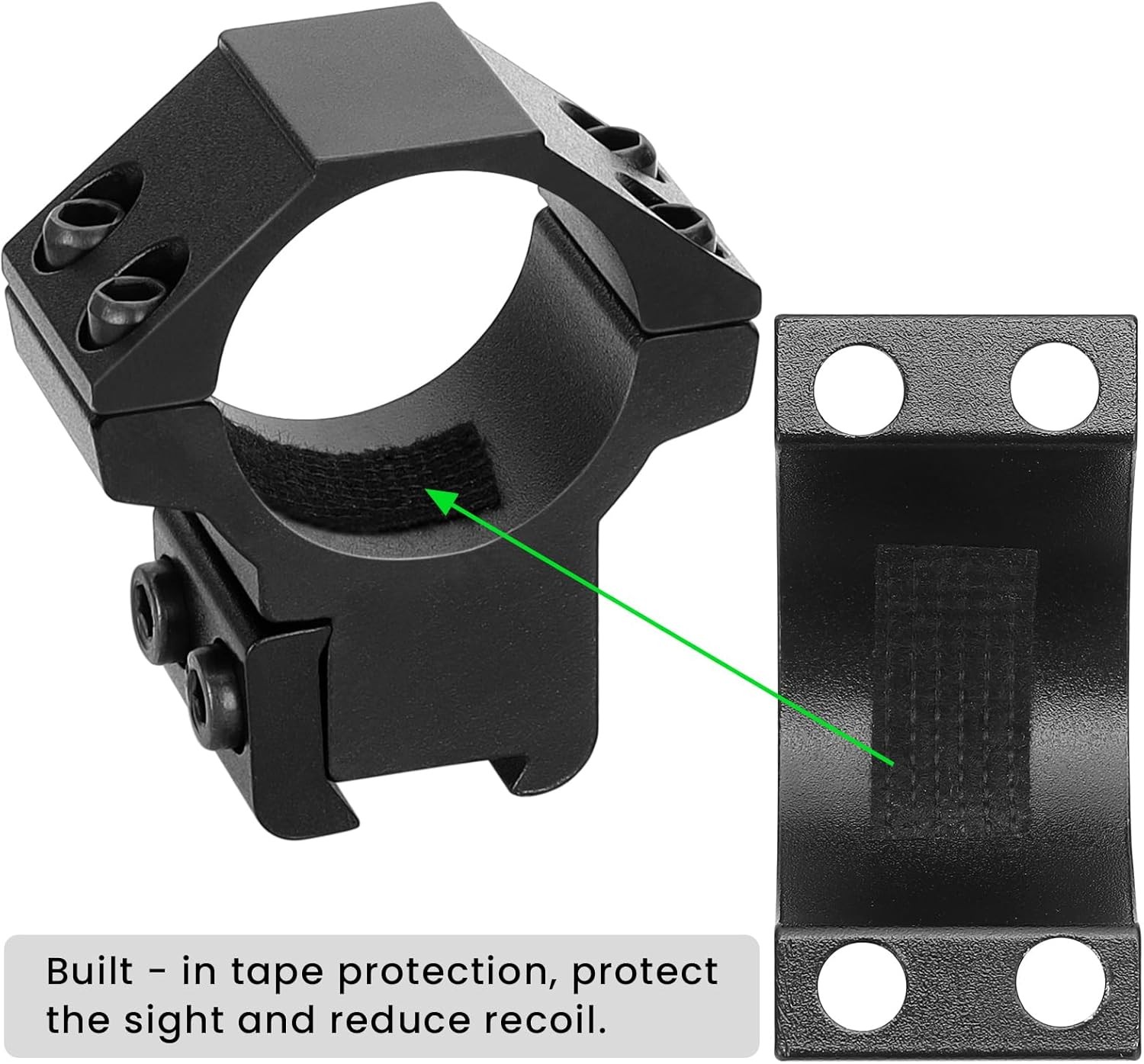 1 Inch Dovetail Scope Rings Set, 2 Pcs Medium Profile Scope Mounts with 2 Hex Wr
