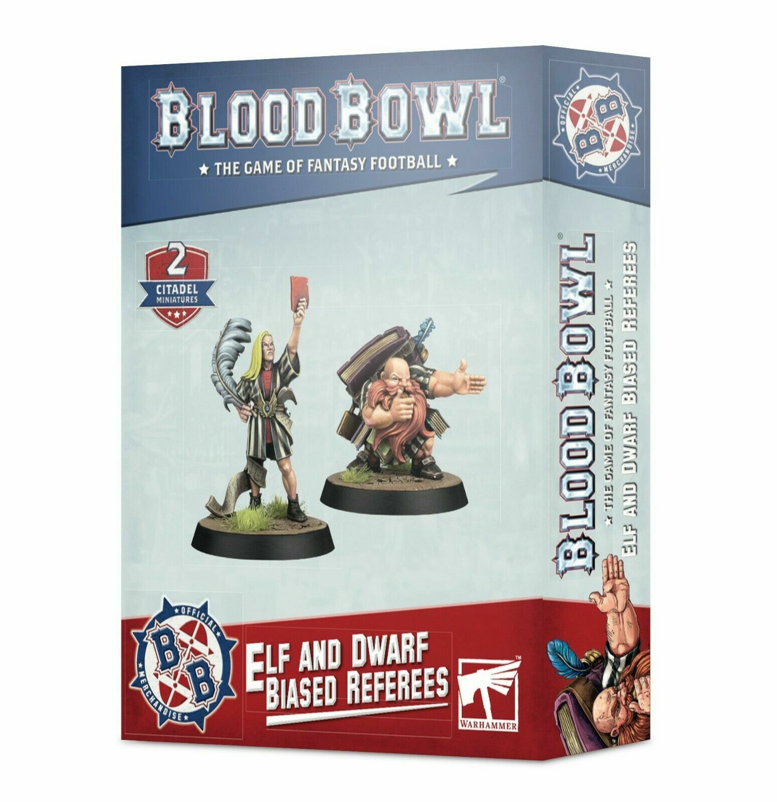Elf and Dwarf Biased Referees - Warhammer Blood Bowl - Brand New! 202-16