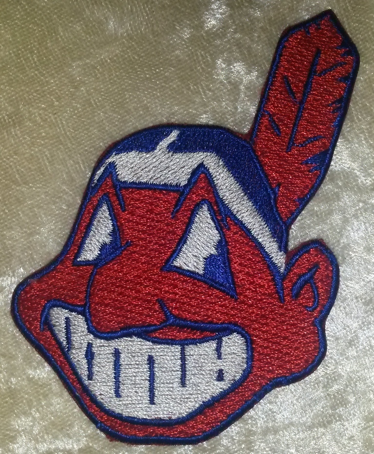 Cleveland Indians 3.5" Chief Wahoo Iron On Embroidered Patch ~Free Tracking!