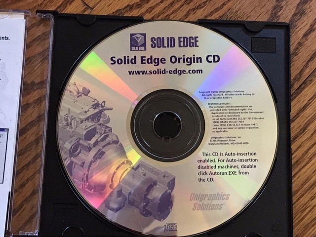 Unigraphics Solutions Solid Edge Origin 2D/3D CAD Modeling Software w/ Key