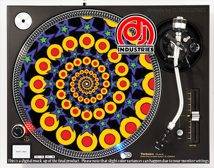 Whirlwind 2 - 7"-12" DJ slipmat for LP turntable record player