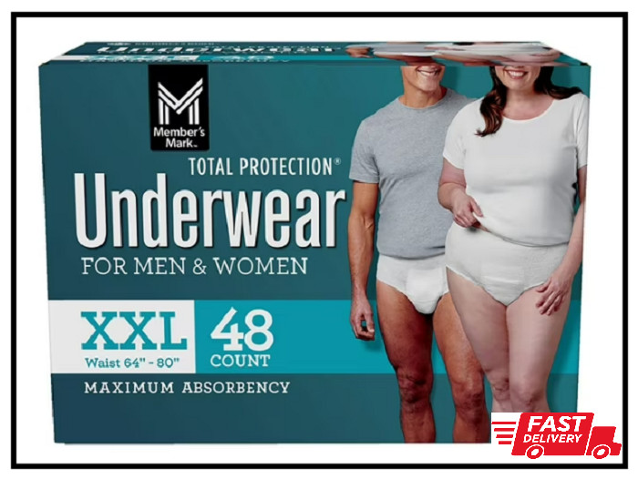 Member's Mark Total Protection Incontinence Underwear - XXL, 48 ct. | For Men an