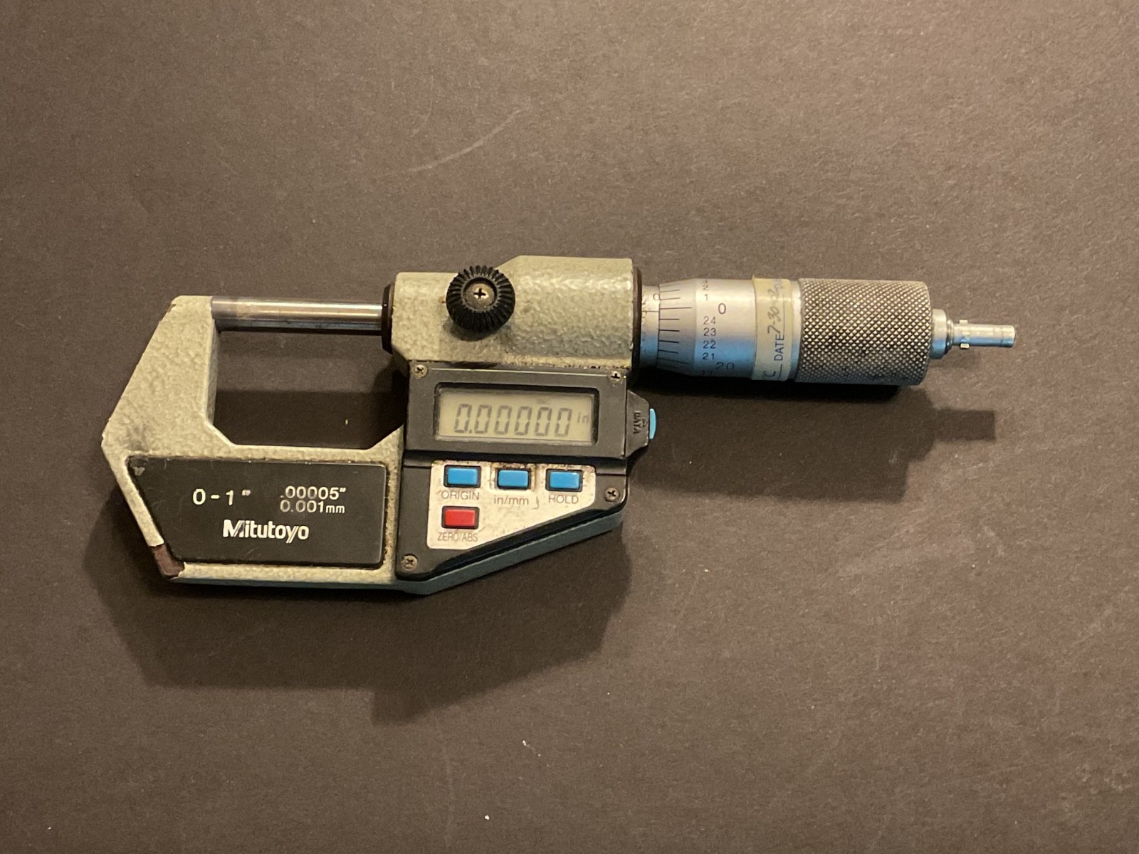 Mitutoyo No. 293-721-10 Digimatic Digital 0-1" .00005" Outside Micrometer