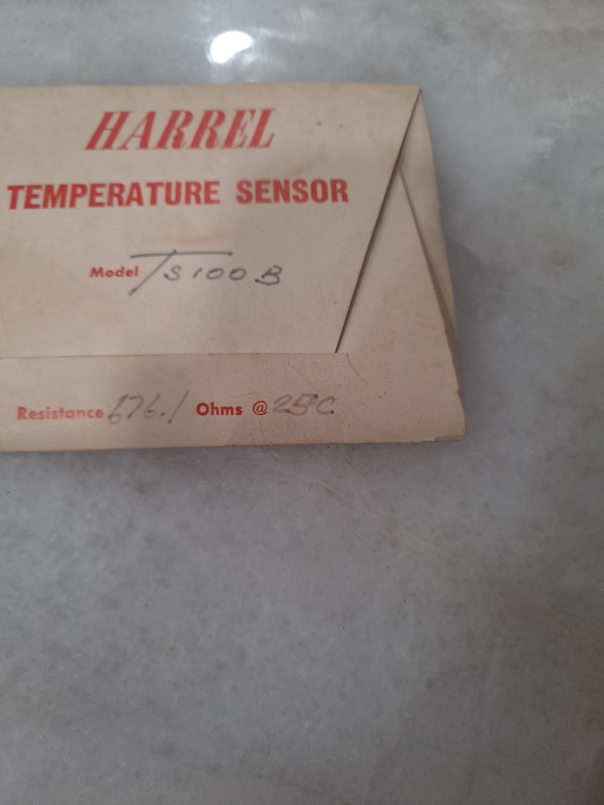 Harrel TS100B Temperature Sensor, RESISTANCE 676.1, 25C Ohms, NOS