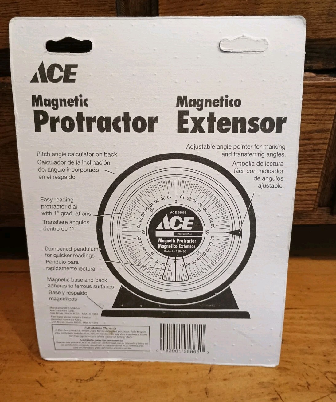 Ace Professional Protractor Angle Pitch Calculator Magnetic Base 25865