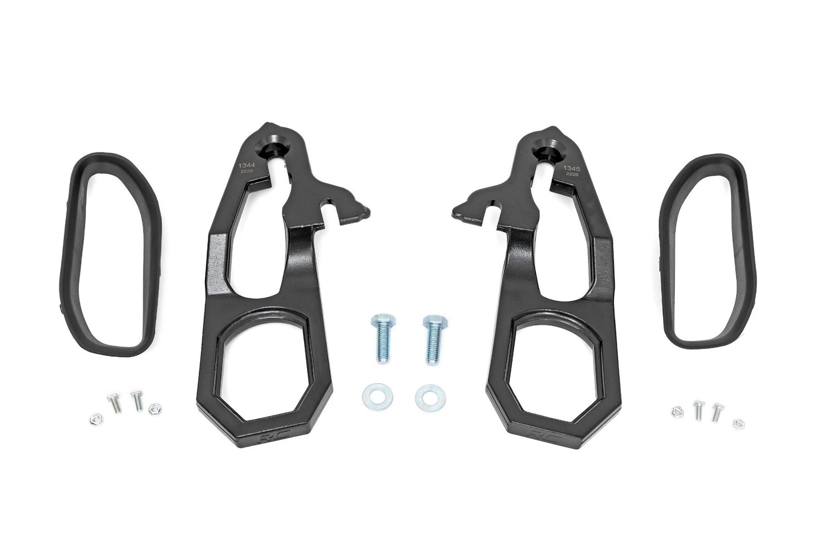 Rough Country Tow Hook Brackets And Bezel Combo For Ram 1500 4WD 2019-2021