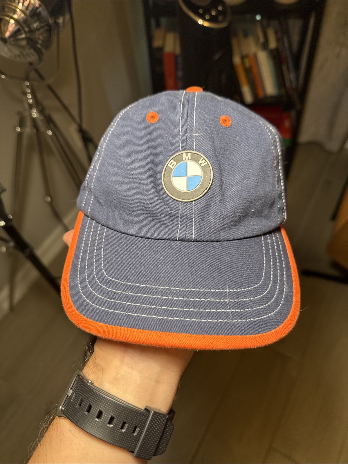 BMW Kids Hat Adjustable Blue Orange
