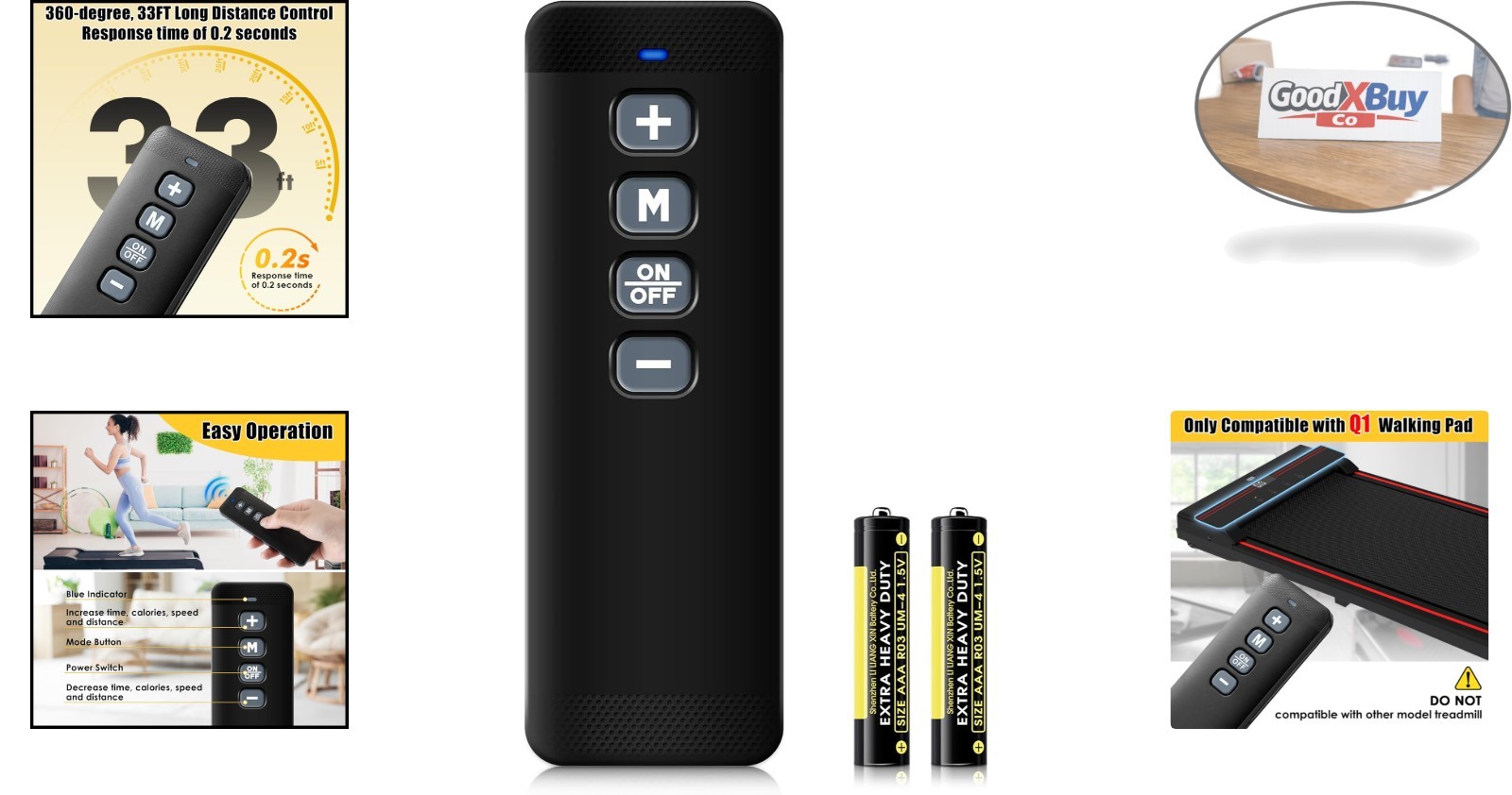 Walking Pad Q1 Remote Control Replacement Lightweigh - Infrared Button Contro...