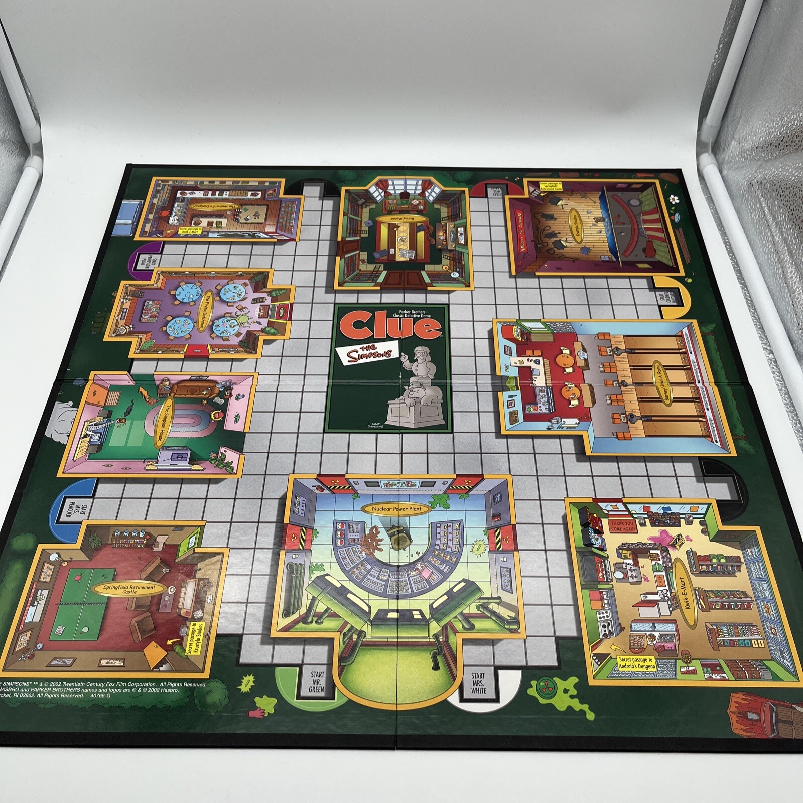 Replacement Playing Board ONLY The Simpsons Clue 2002 Replacement Part