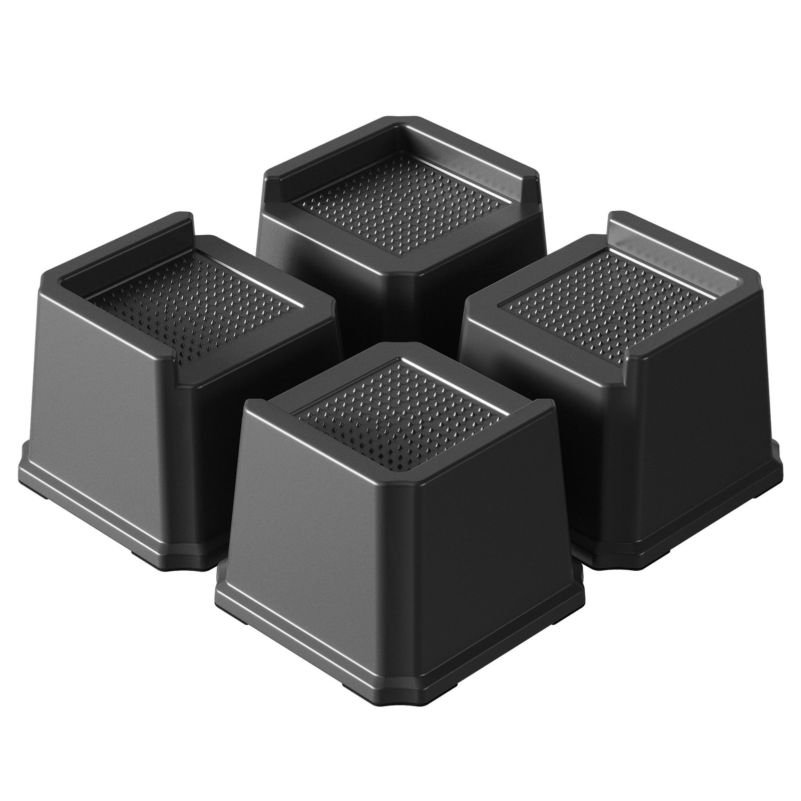 Bed Risers 3 Inch Heavy Duty L-Shaped Furniture Elevators Lifts 4 PK