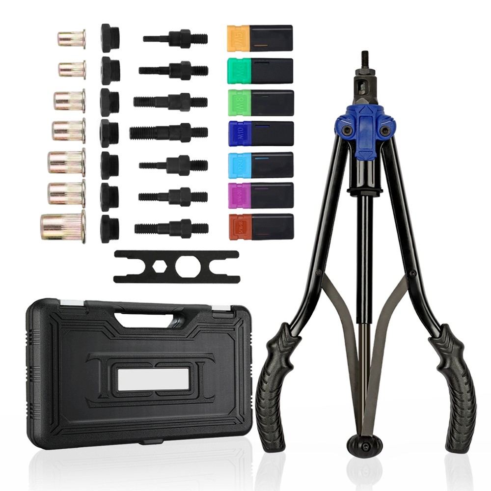 WORKPRO 15" Rivnut Tool Kit 79PC Metric & SAE Mandrels Hand Nutsert Rivet Set