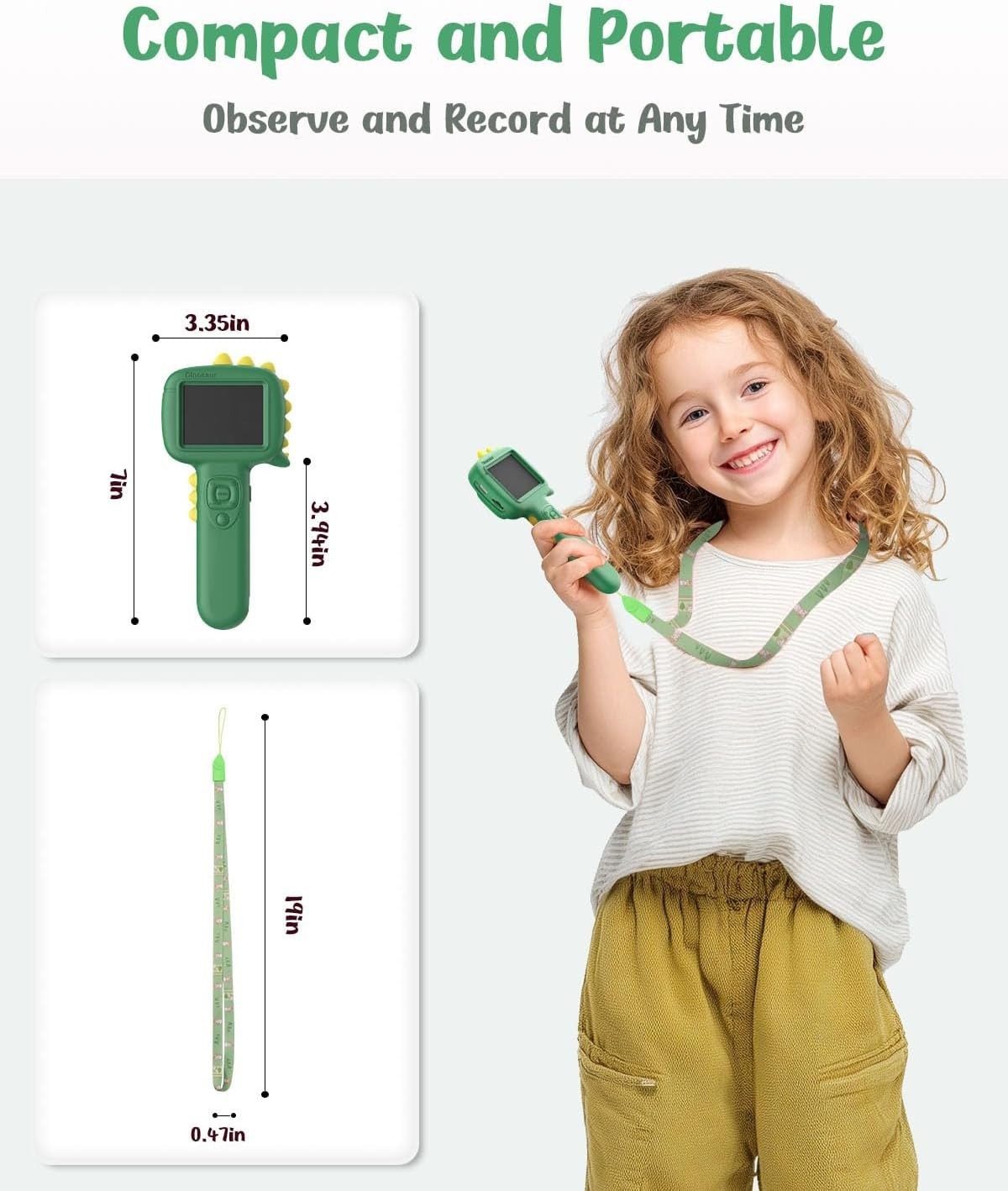 Microscope Camera for Kids Gifts Toys- Handheld Pocket Microscopes with 2.4" ...
