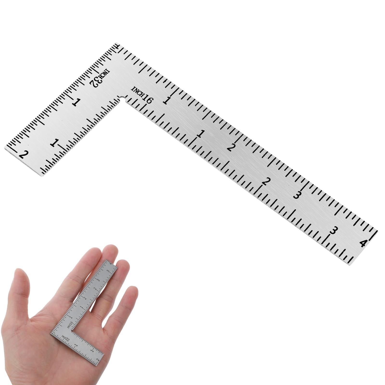 Right Angle Ruler, 1Pc Small Stainless Steel Small L Shaped Ruler, Right Angl...