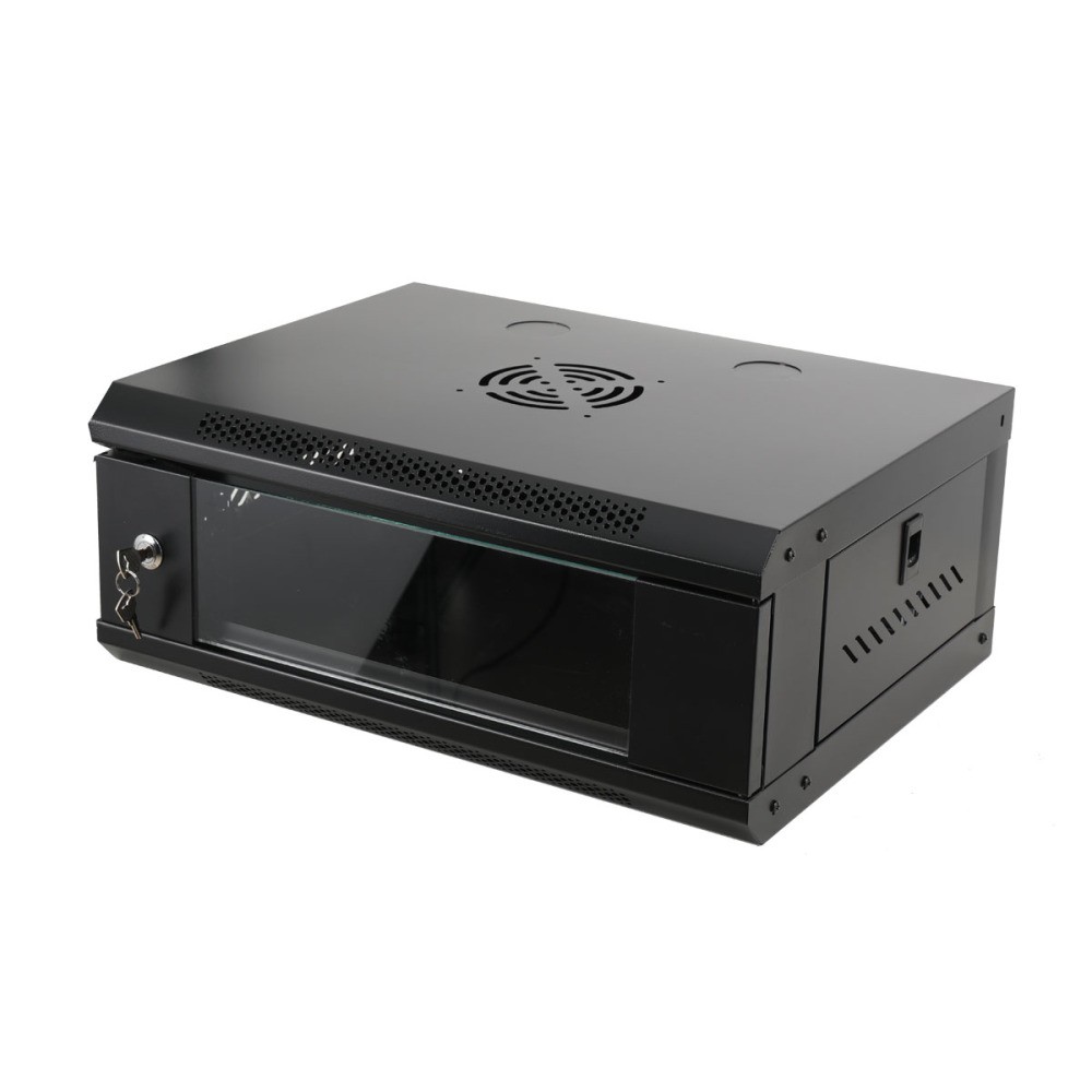 4U Server Rack Cabinet Network Data Rack Enclosure 60kg Load Bearing Black
