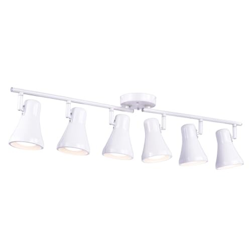 Foldable Track Lighting Fixtures, 6 Way Pivot Shade Ceiling LED Lights,Modern