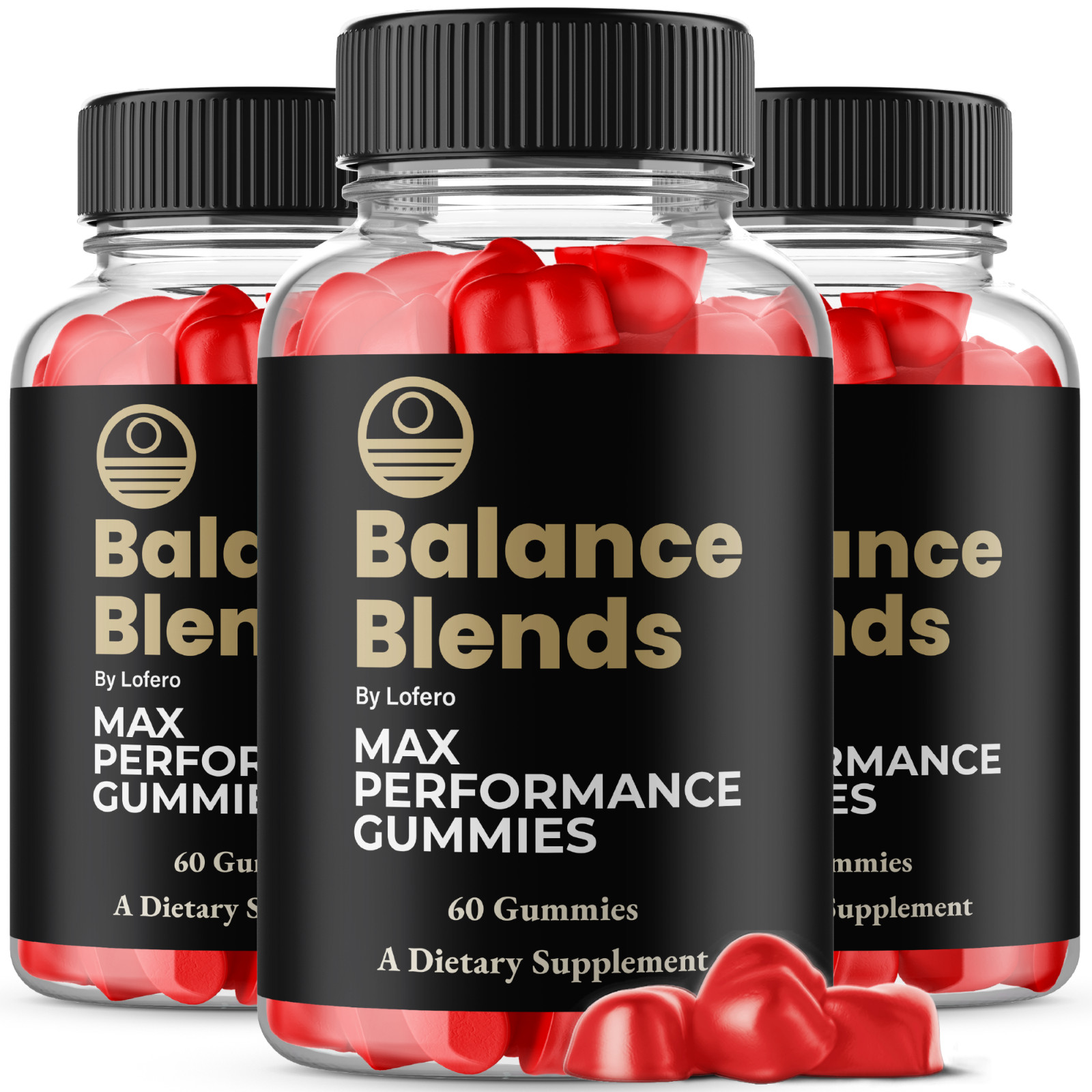 (3 Pack) Balance Blends Gummies BalanceBlends Male Performance Gummys (180ct)