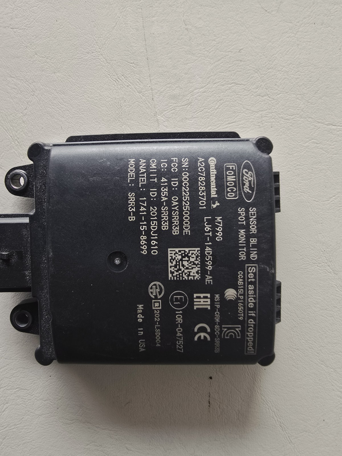 2020-2022 Ford Escape Left Blind Spot Lidar Sensor LJ6Z14D453B LJ6T14D599AE OEM