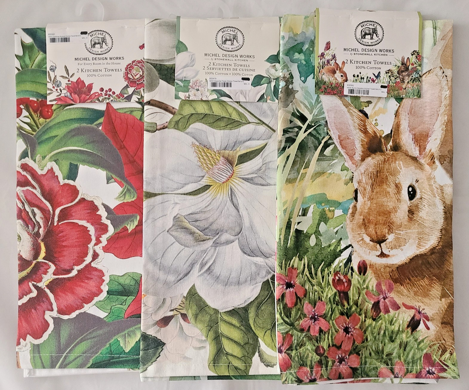 Michel Design Works Kitchen Towels Set of 2 New Cotton Decorative Kitchen Towel