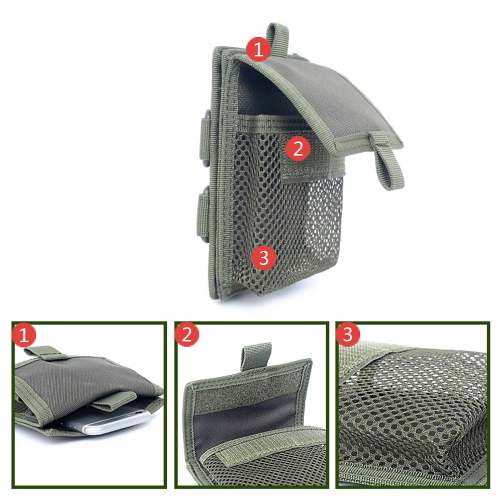 Tactical Multi-Purpose Affix Adapter Pouch Portability Mesh Backpack Accessories