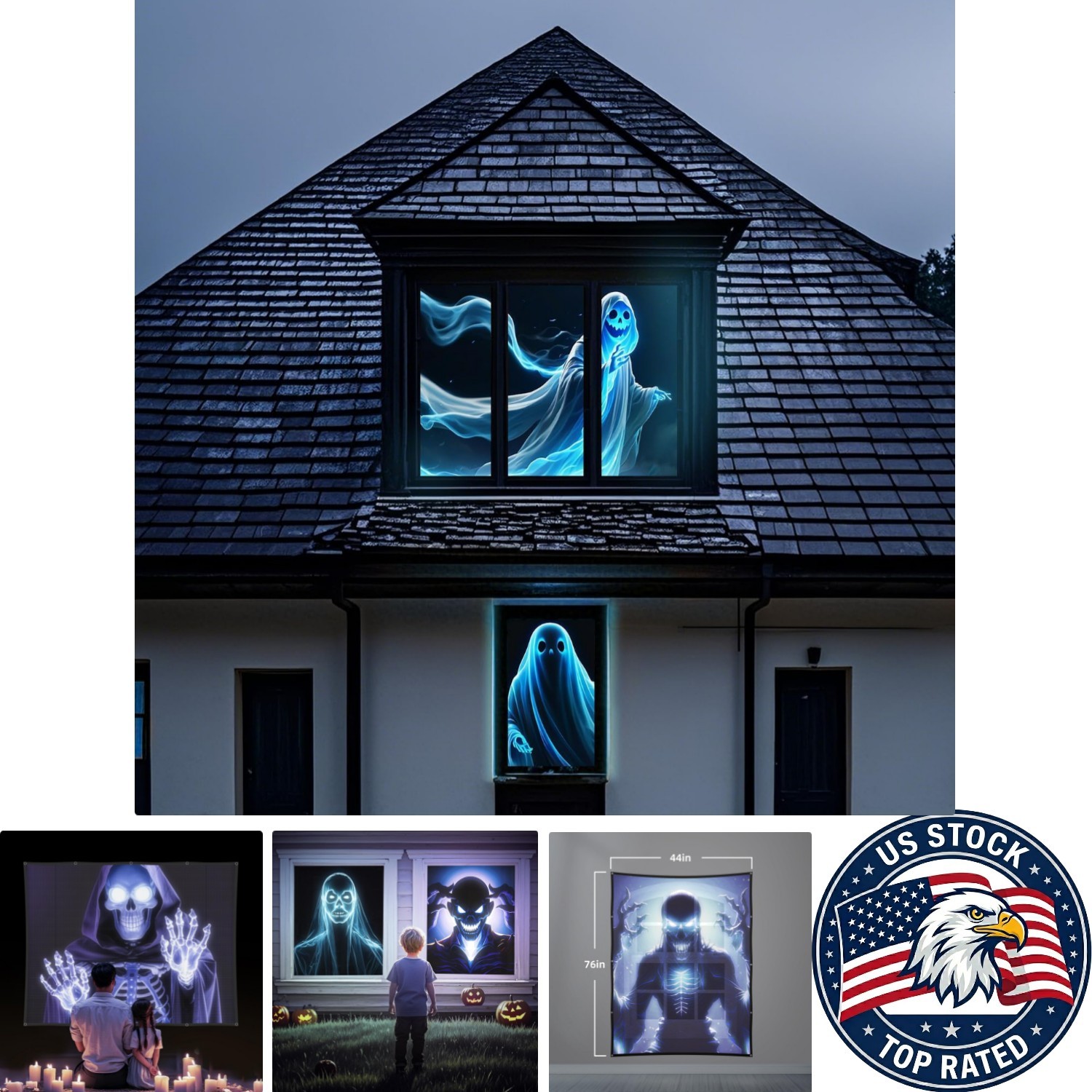 44" x 75" Adjustable Holographic Projection Screen - Ideal for Projection Events