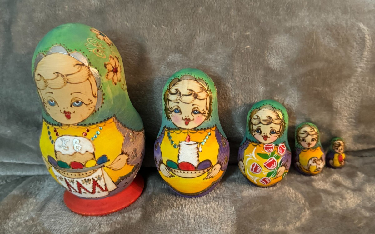 Nesting Boxes of 5 Handmade in Ukraine