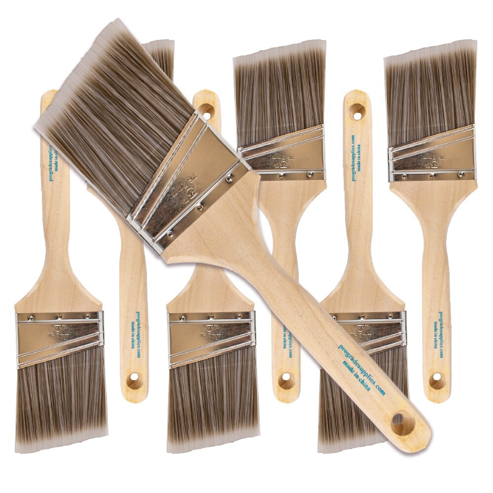 3" Angle House Wall,Trim Paint Brush Set Home Exterior or Interior Brushes