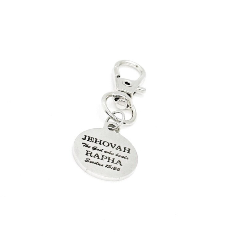 Jehovah Rapha Clip On Charm, The God Who Heals, Exodus 15 26, Sickness Medical