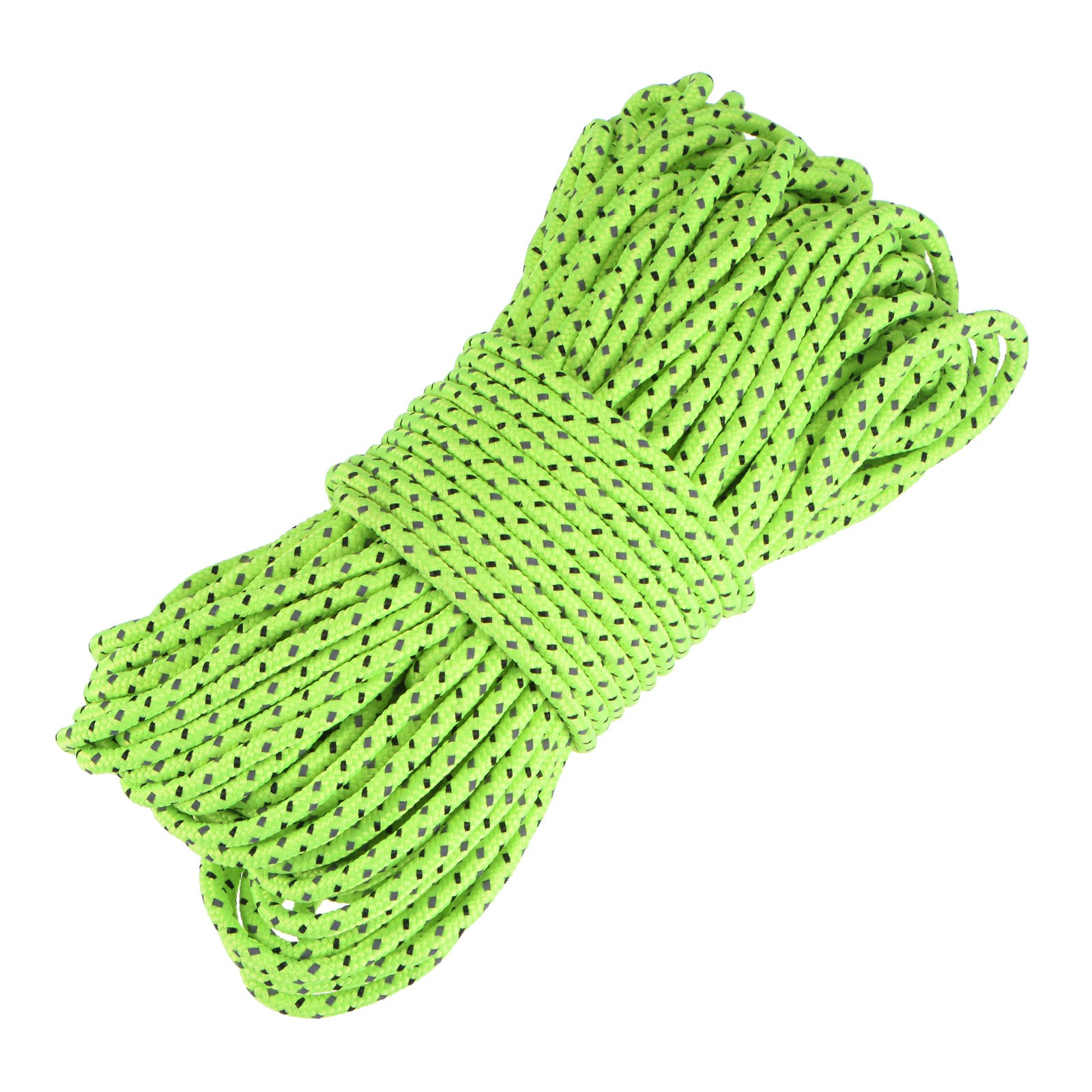 Tent Rope 2.5mm 65.62ft Polyester Cord Fluorescent Reflective Green