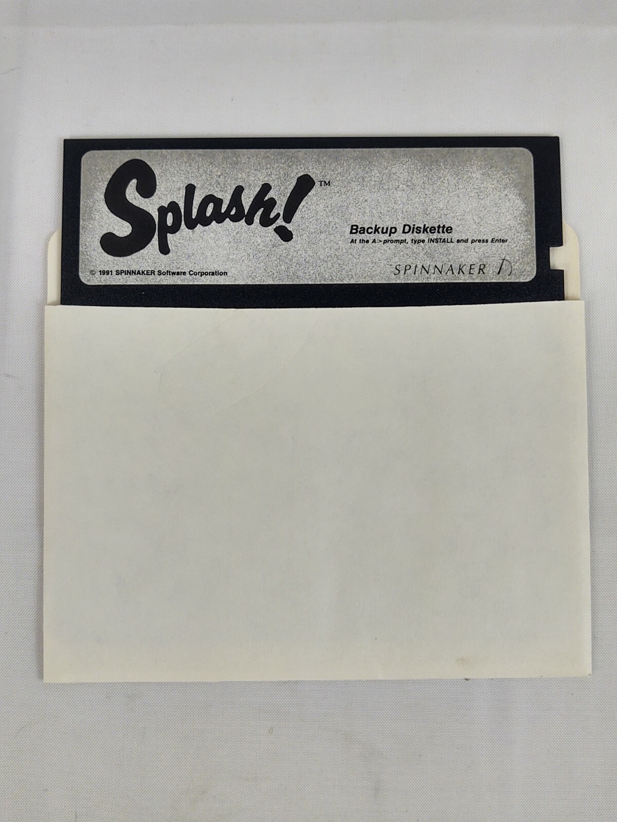 Vintage 91 Spinnaker Software Corporation Splash! Backup Diskette Computer Disk