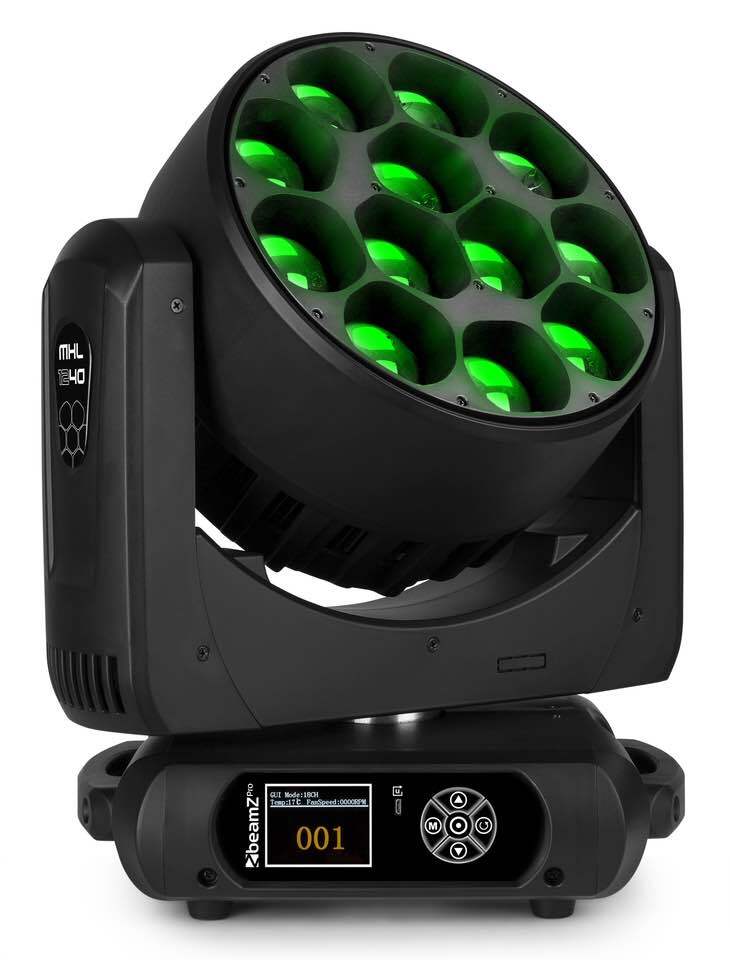 BEAMZ MHL1240 MOV HEAD ZOOM 12X40W 2P FC MOVING HEADS