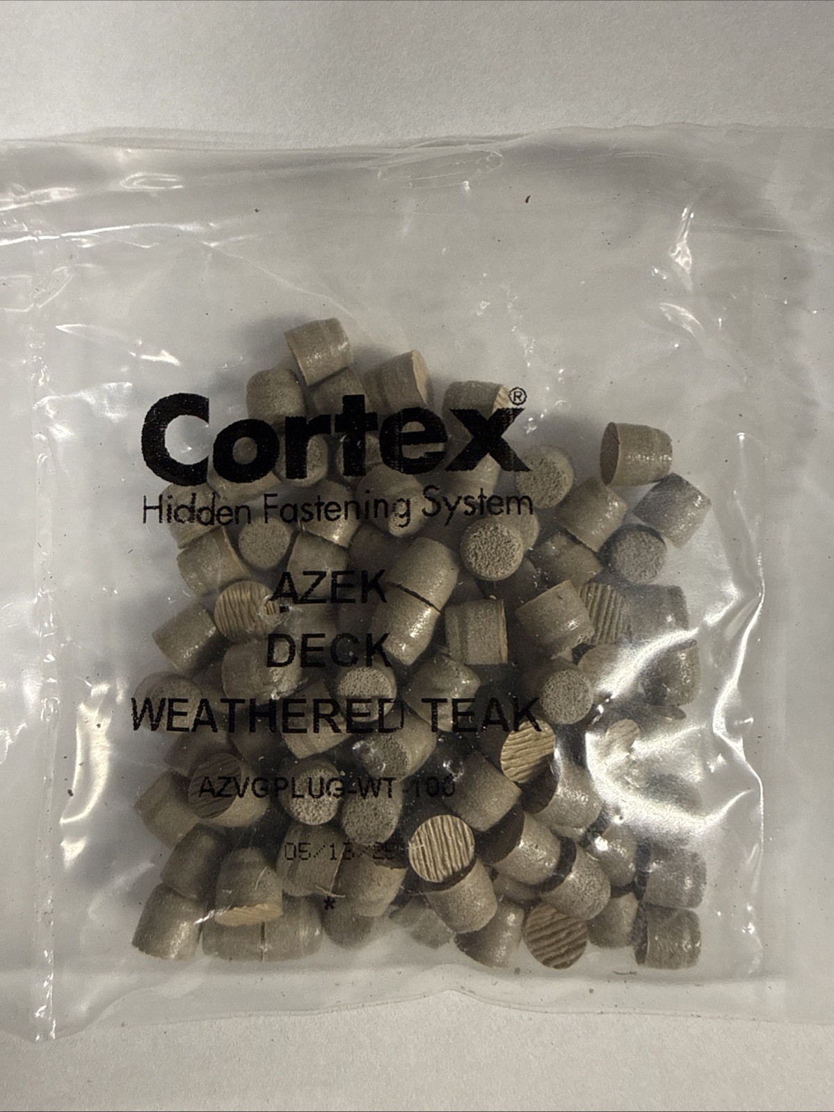 Coretex Pro Plugs 100 Ct Azek Deck PVC Weathered Teak NEW!!!