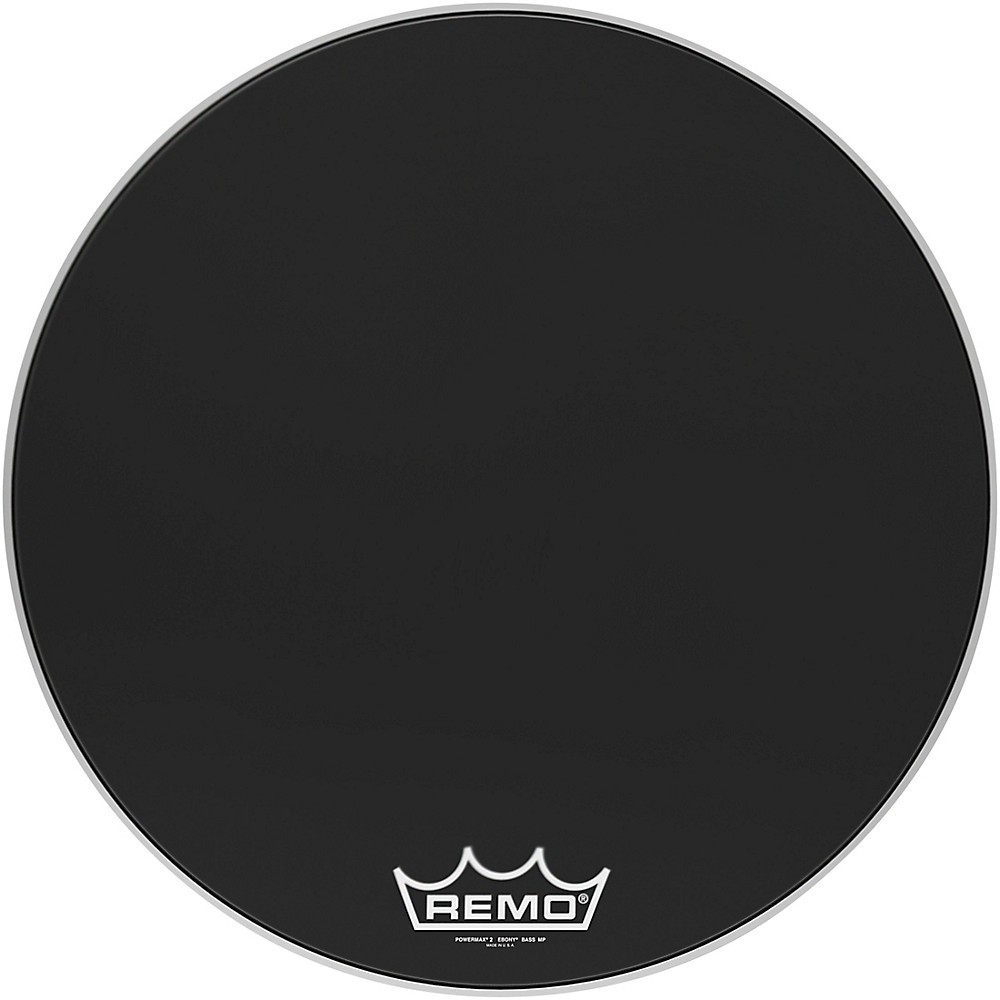 Remo Powermax 2 Ebony Crimplock Bass Drum Head 26 in.