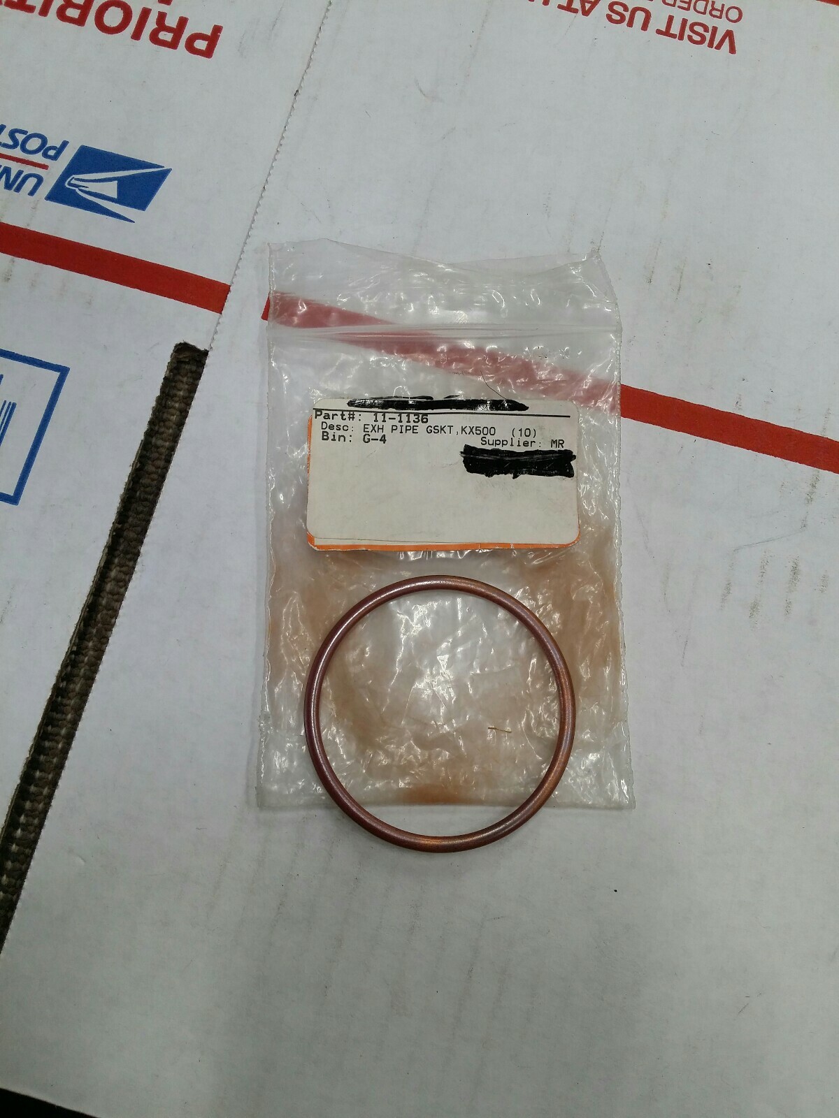 EXHAUST PIPE GASKET KAWASAKI 84-87 KXF250 KXT250 VE-4008 | 11-1136 NOS