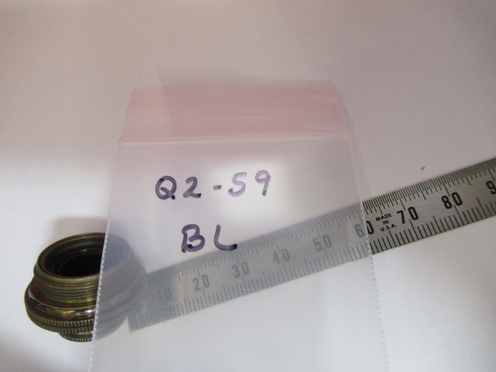 ANTIQUE BRASS BAUSCH LOMB MINI OBJECTIVE MICROSCOPE PART AS PICTURED Q2-59