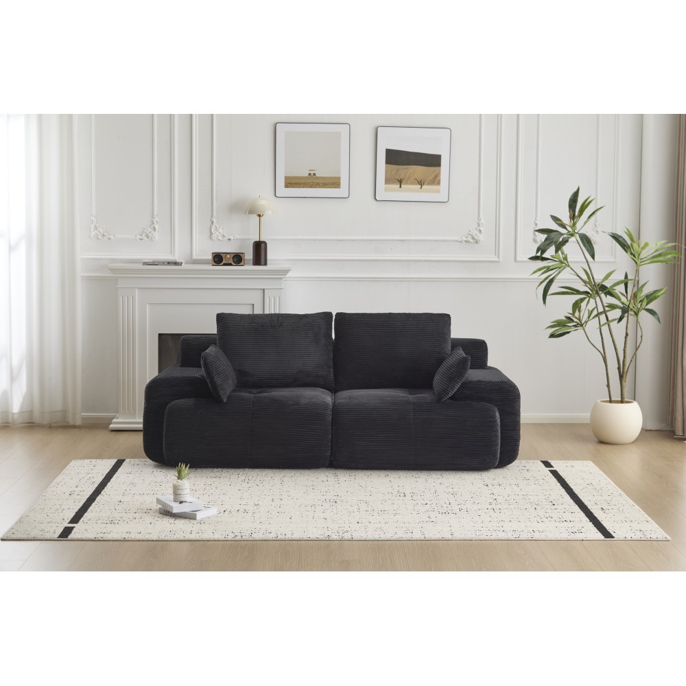 Cloud Modular Sectional Sofa 2-Seater Memory Foam Pet-Friendly Corduroy No Assm