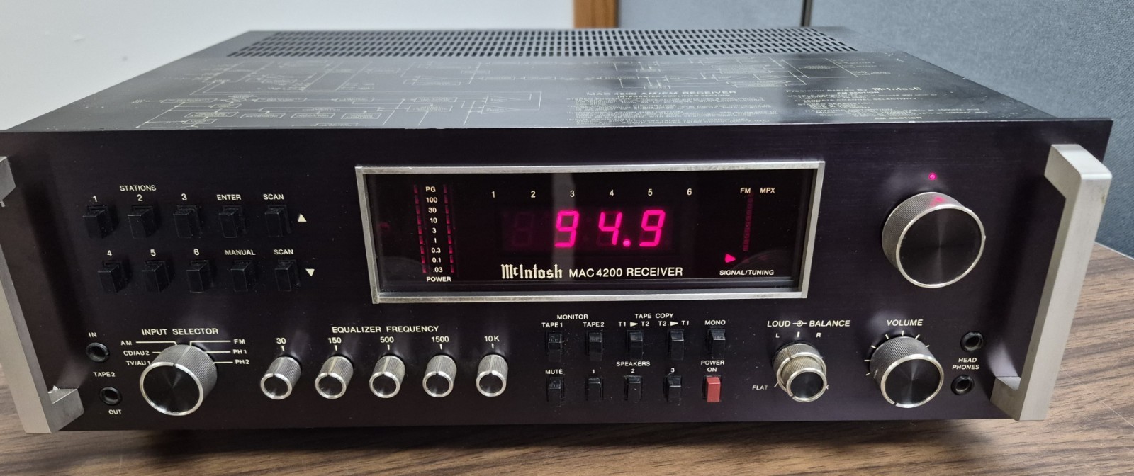 Vintage McIntosh MAC4200 Receiver Pre-Owned, Tested/Working Great