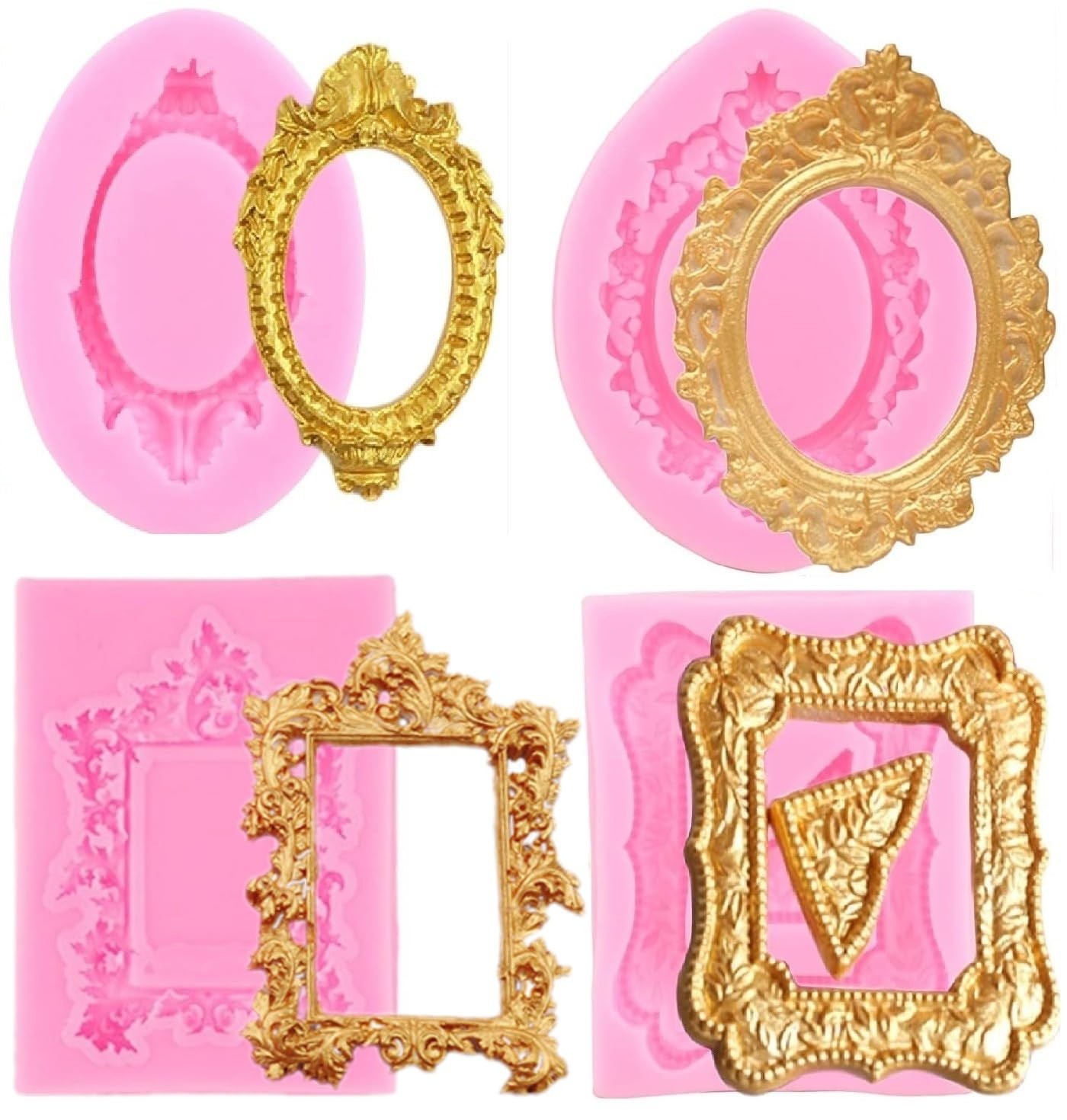 Picture Frames Silicone Mold Photo Frame Fondant Medium, Molds