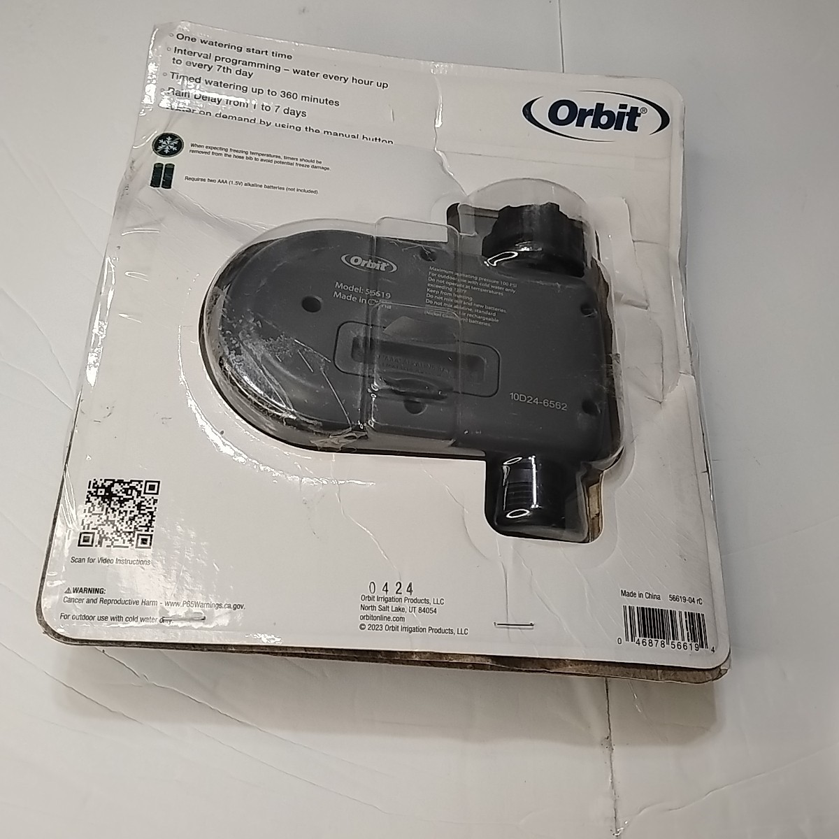 Orbit Hose Watering Timer New With Damaged Package Model 56619