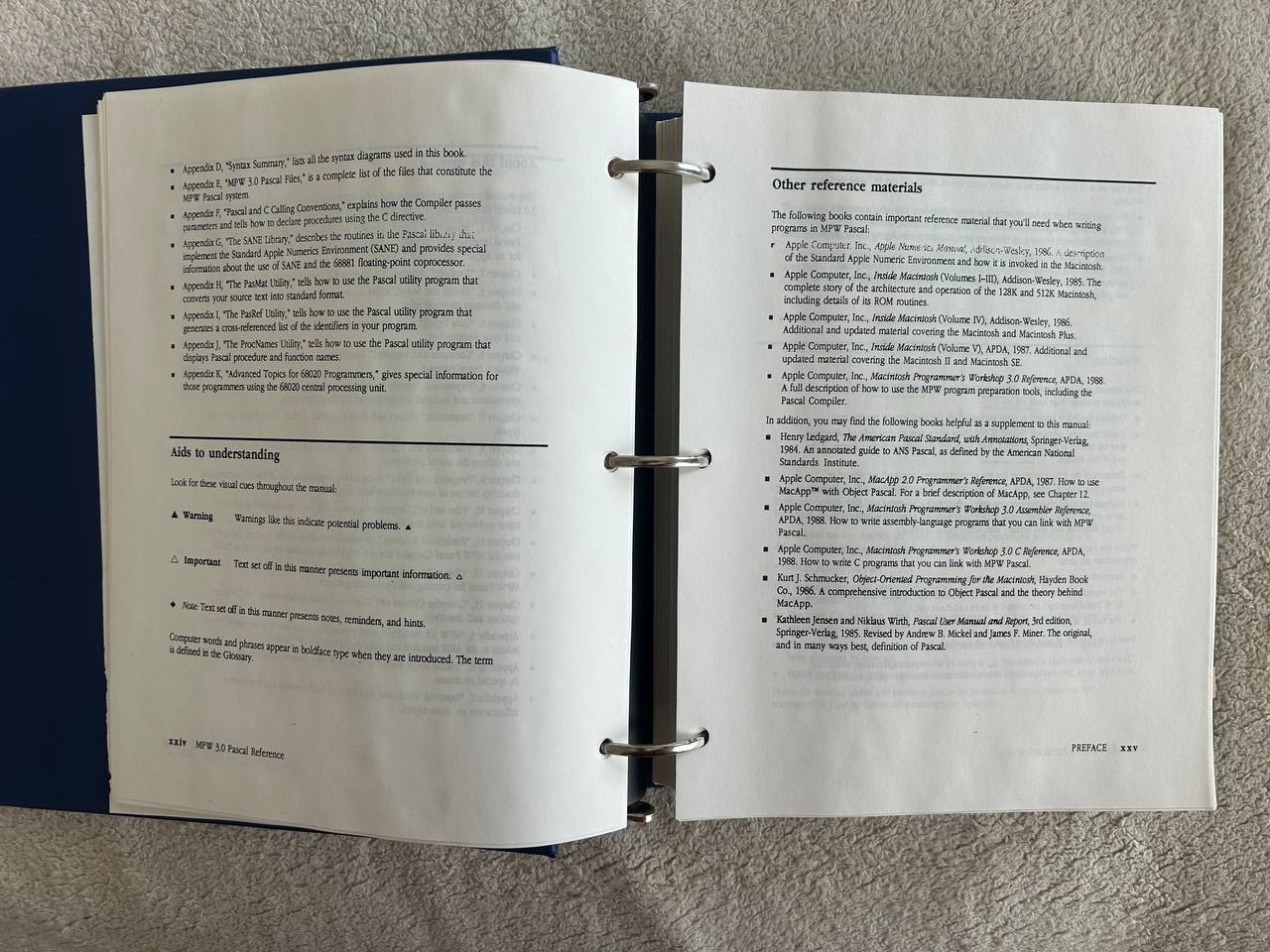Vintage MPW 3.0 Pascal & C Reference Manuals Apple Macintosh Programmer