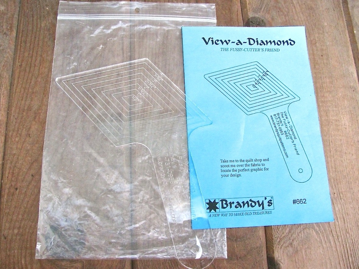 View-a-Diamond Clear Acrylic Quilting Template Tool Brandys Quilt Patterns #662