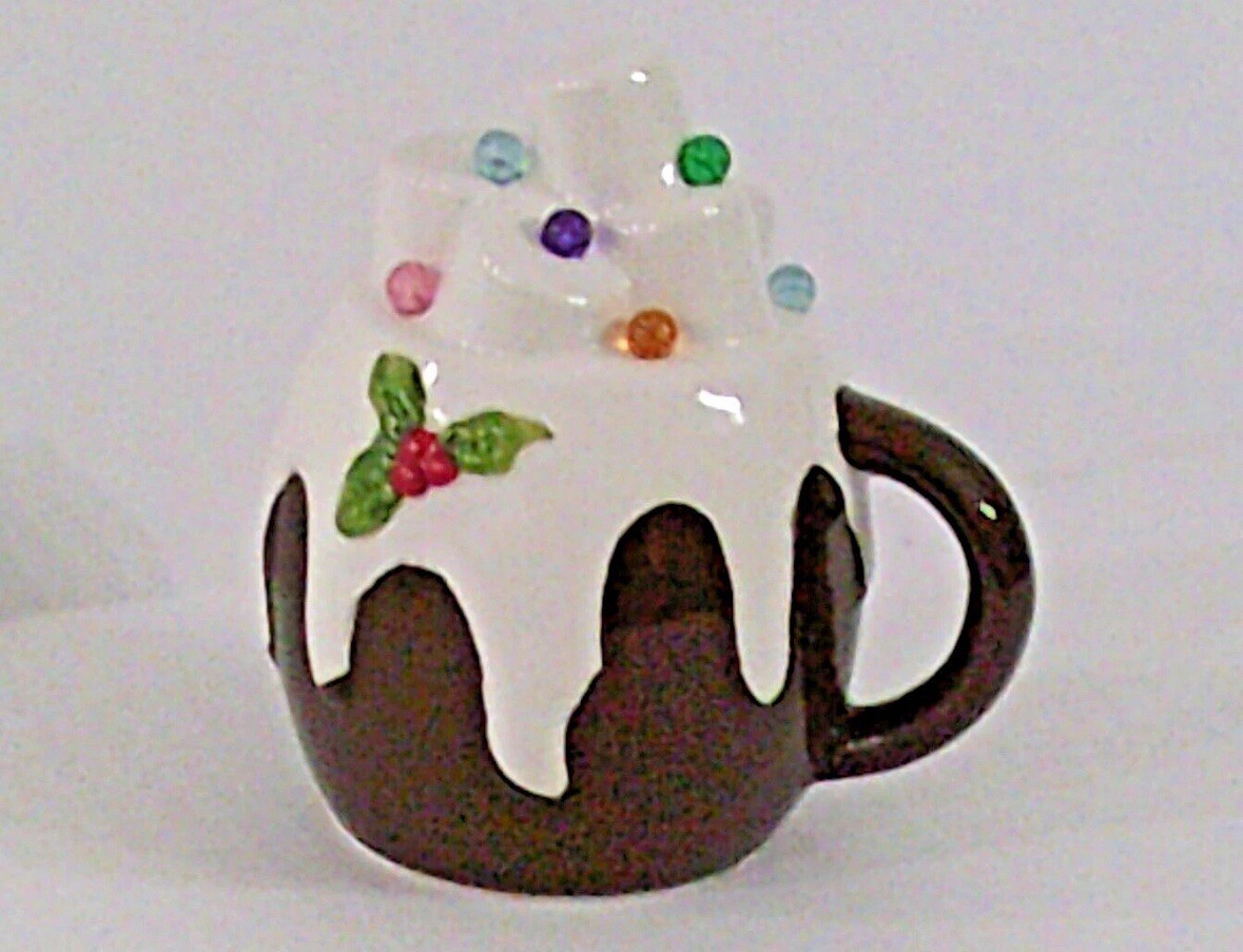 New LED Lighted Ceramic Hot Chocolate Mug Christmas Decoration