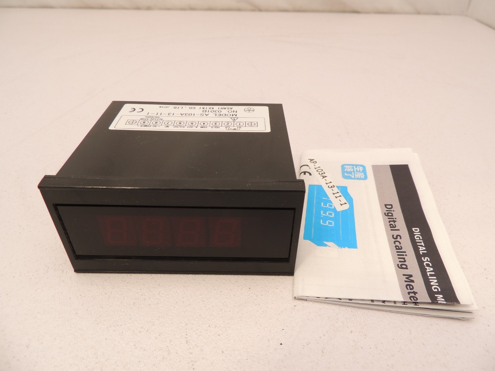 Unused Surplus ASAHI KEIKI AS-103A-13-11-1 ±19.99V Scaling Panel Meter AC110