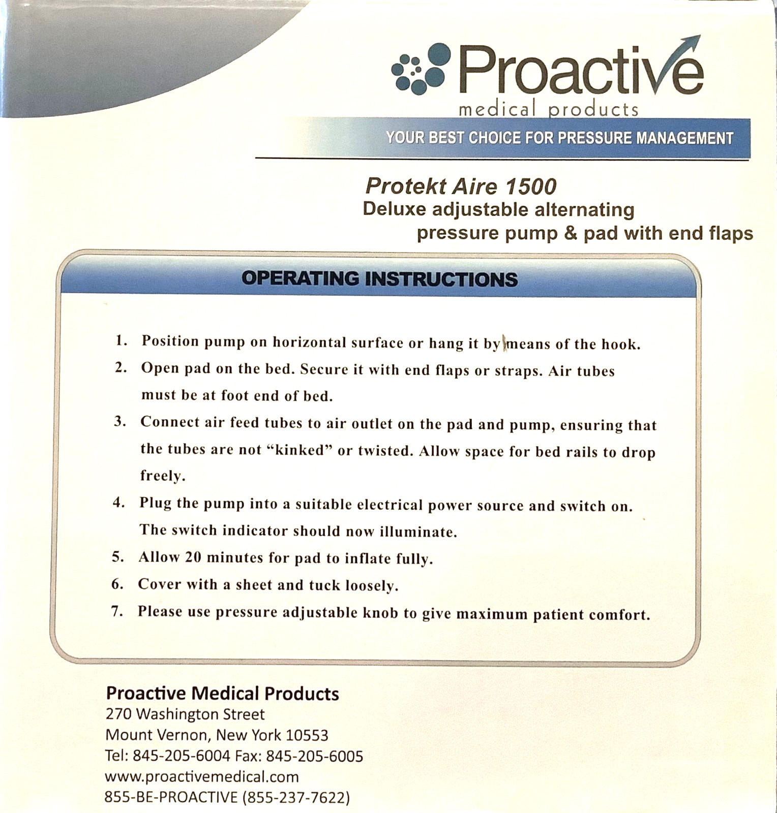 PROACTIVE Protekt Aire 1500 Alternating Pressure Pump and Pad with Flaps