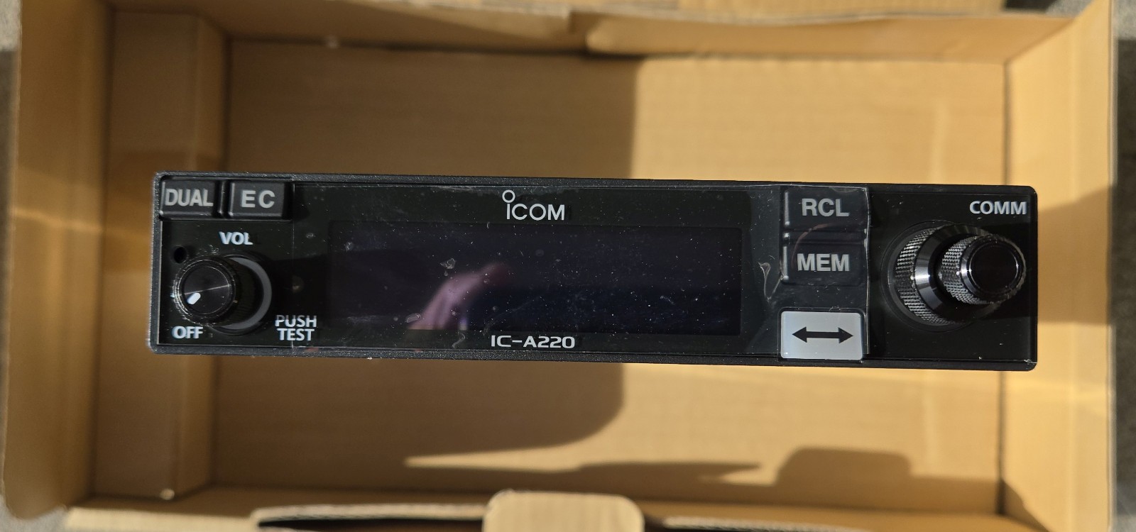 Icom IC-A220 VHF Air Band Panel Mount Transceiver OLED Open Box (No Manuals)