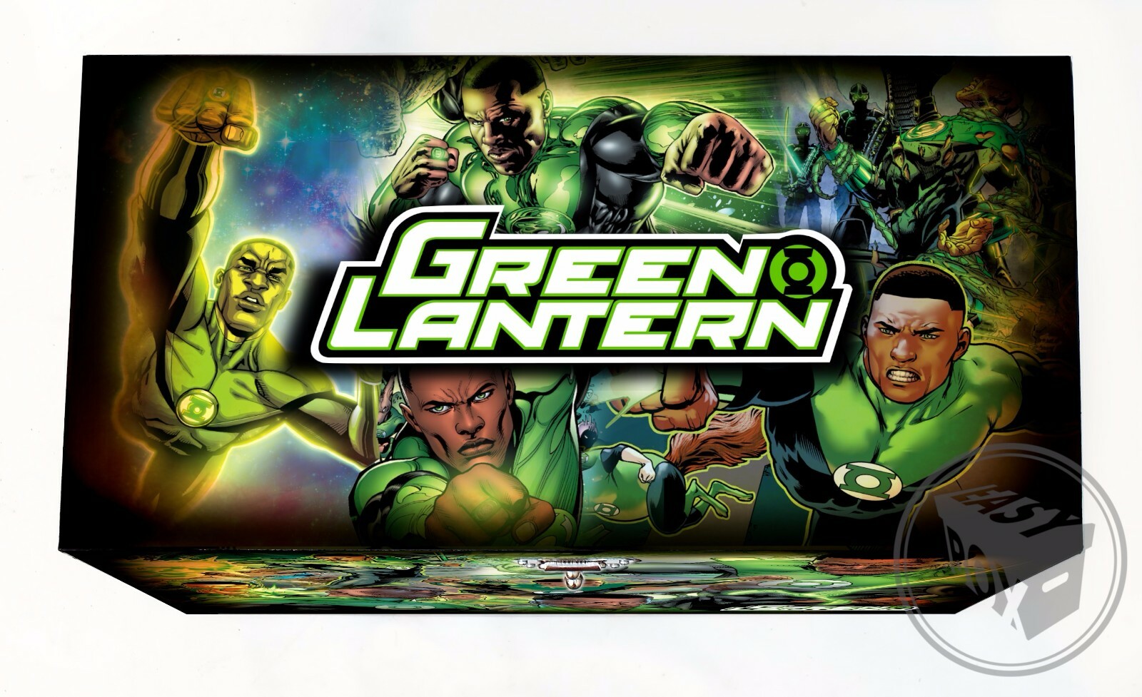 Green Lantern (John Stewart) - Large Comic Book Hard Box Chest MDF